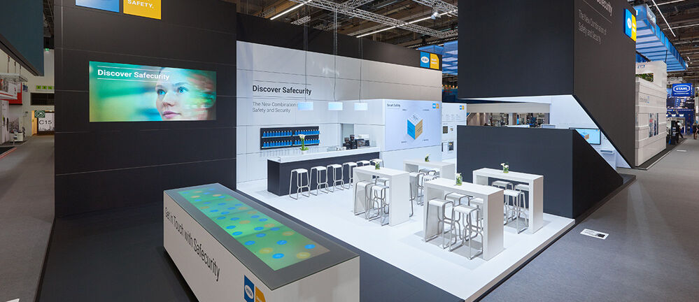Messestand HIMA, Messe Achema, Messebau ISINGERMERZ, Messestandarchitektur