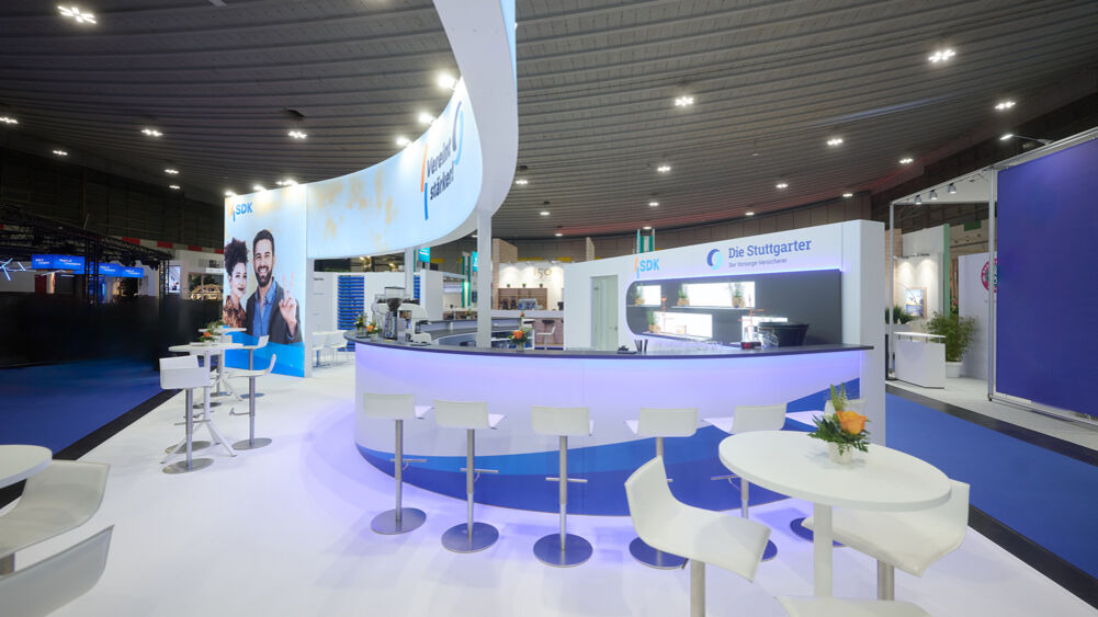 Stuttgarter Versicherung, Messe DKM, Dortmund, Messebau ISINGERMERZ