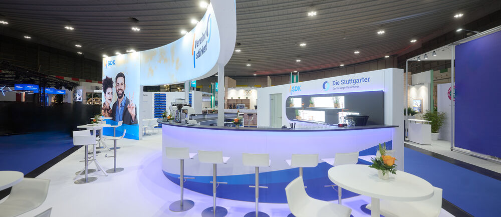 Stuttgarter Versicherung, Messe DKM, Dortmund, Messebau ISINGERMERZ