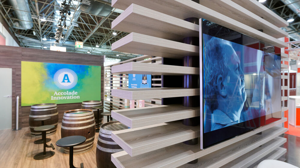 Messestand Accolade Wines, Messe Prowein, Isingermerz, Messeprojekt