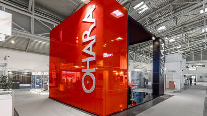 Messestand OHARA, Messe Laser World of Photonics, München, Messebau ISINGERMERZ, Messedesign