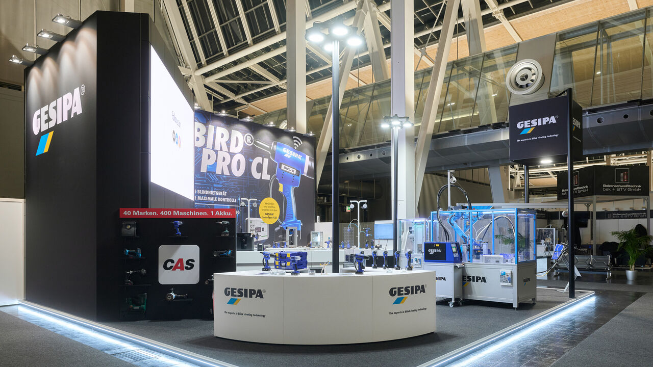 Messestand Gesipa, Messe Euroblech, Messebau ISINGERMERZ