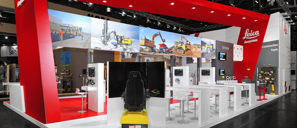 Messestand Leica, Messe Bauma, Messebau Isingermerz, Messestandvisualisierung