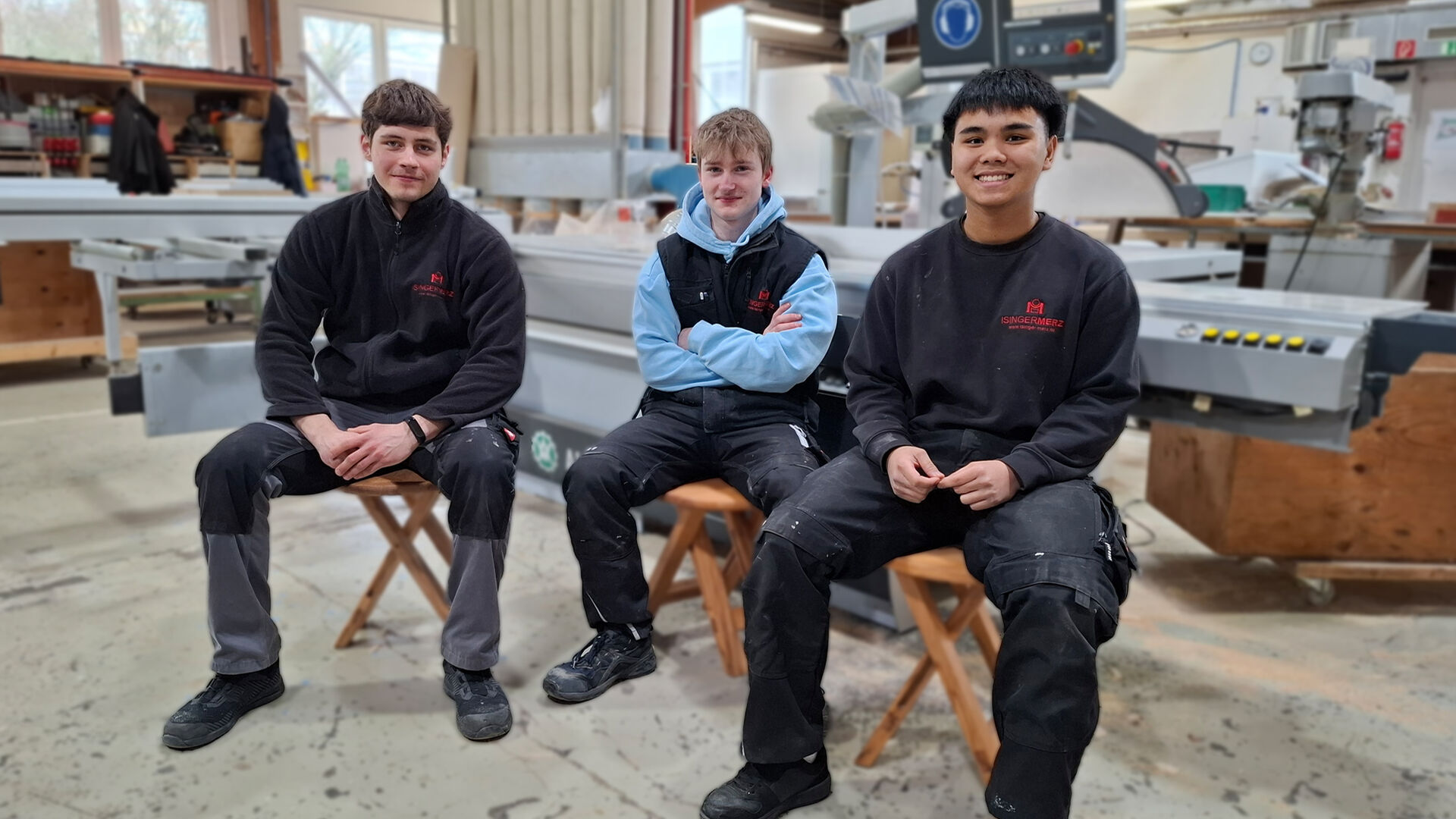 Tischlerazubis, Hocker, eigenes Projekt